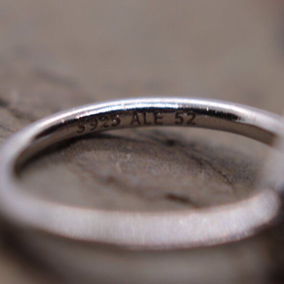 Pandora Be My Valentine CZ Heart Silver Ring - Authentic Pandora Size 52 - Picture 6 of 6